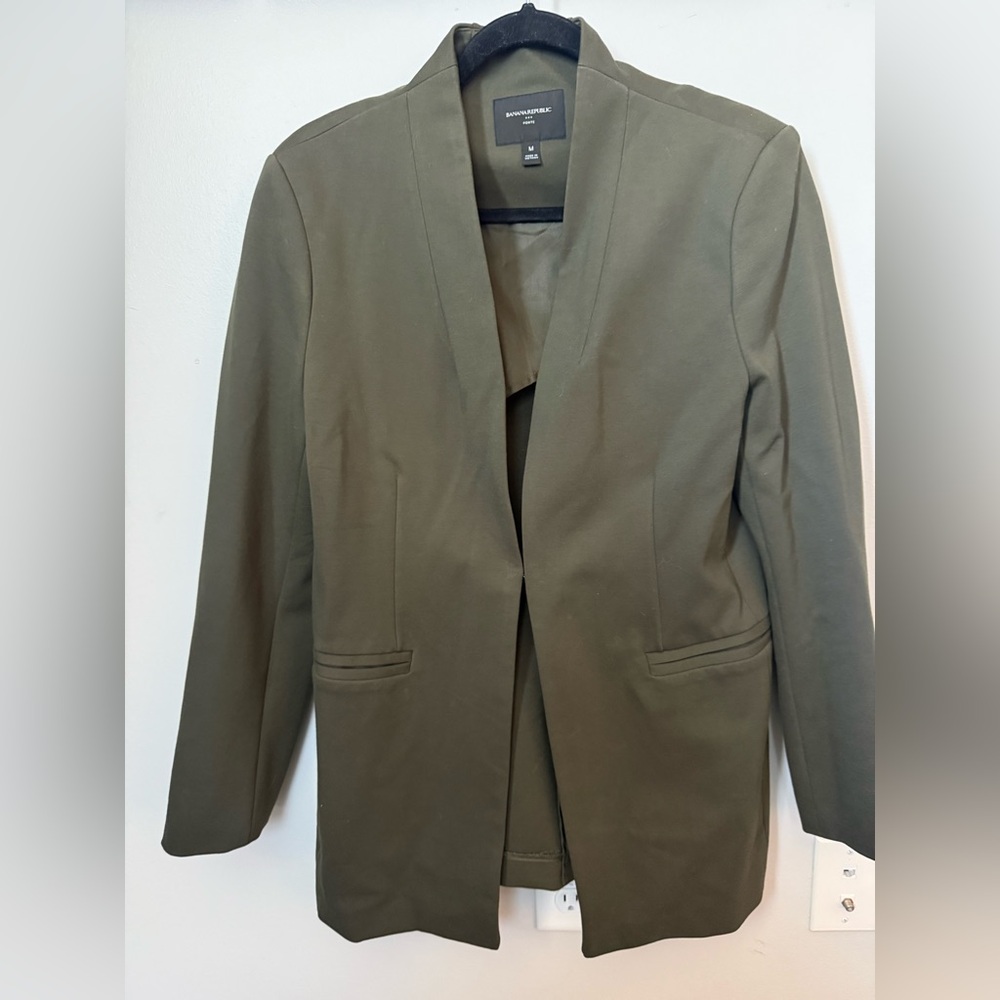 Banana Republic Olive Green Ponte Blazer - Picture 6 of 6